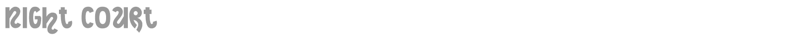 Night Court font preview